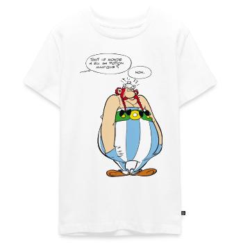 Asterix & Obelix - Obelix boudeur - T-shirt Premium bio Ado - blanc - Devant - AI Model Teenager Male light (155cm)