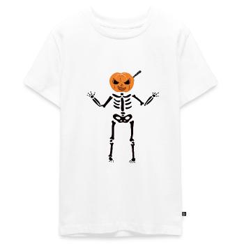 Skeleton - Teenager Premium Organic T-Shirt - white - Front - AI Model Teenager Male light (155cm)
