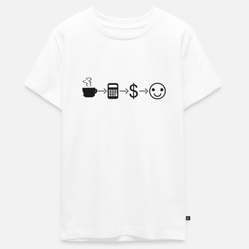 Comptable Comptable Café - T-shirt Premium bio Ado - blanc