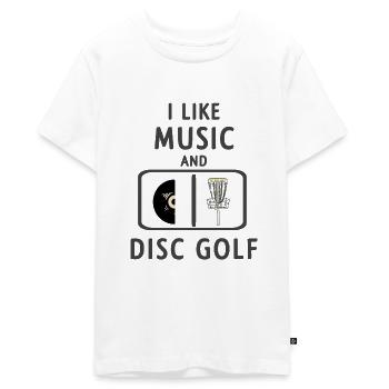 Discgolf - Teenager Premium Bio T-Shirt - Weiß - Vorne - AI Model Teenager Male light (155cm)