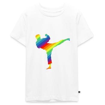 Karaté, Judo, Taekwondo - T-shirt Premium bio Ado - blanc - Devant - AI Model Teenager Male light (155cm)