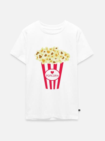 Popcorn - Teenager Premium Bio T-Shirt - Weiß