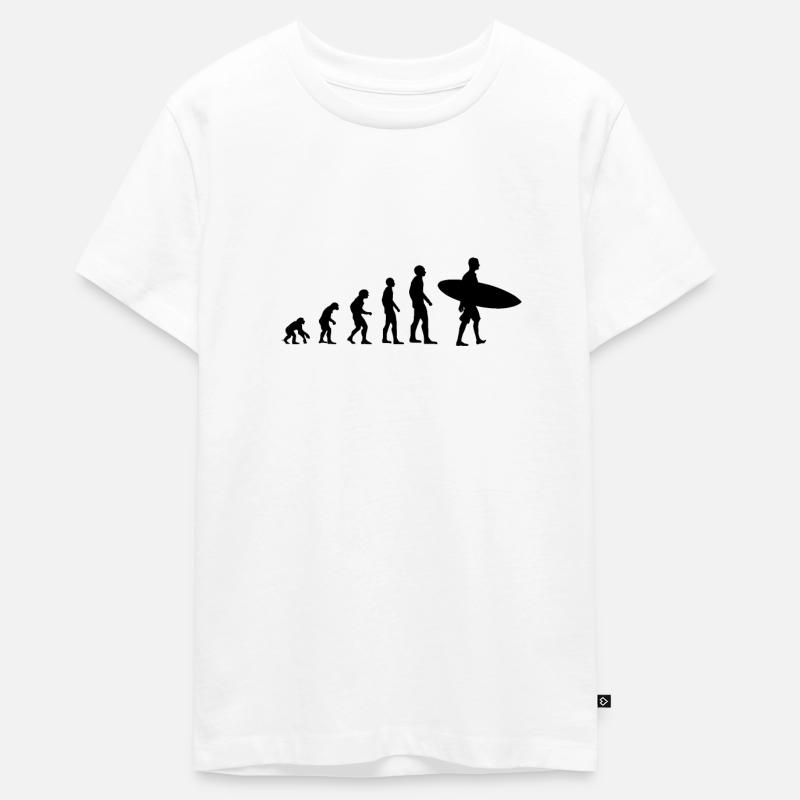 Surf évolution de l’homme Surf Planche de surf - T-shirt Premium bio Ado - blanc