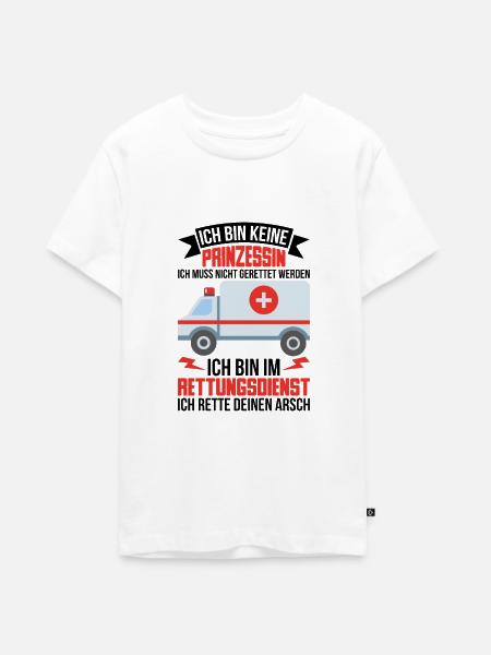 Rettungsdienst Geschenk Notarzt Medizin - Teenager Premium Bio T-Shirt - Weiß