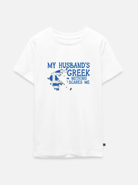 Ehefrau Griechenland Griechisch Griechin - Teenager Premium Bio T-Shirt - Weiß