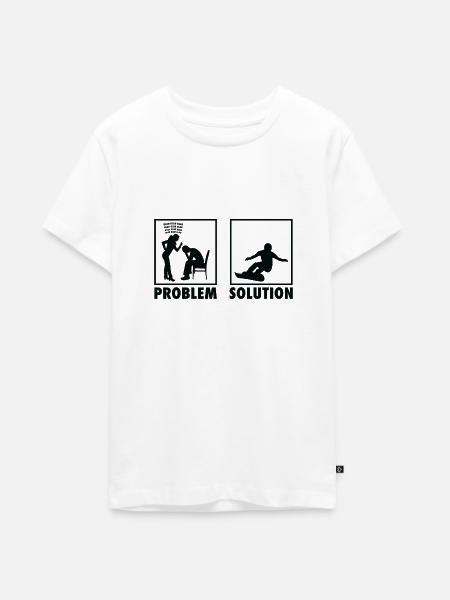 Snowboarding Snowboarder Athletes Statement - Teenager Premium Bio T-Shirt - Weiß