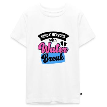 Schwangerschaft Lustige Ankündigung Enthüllung - Teenager Premium Bio T-Shirt - Weiß - Vorne - AI Model Teenager Male light (155cm)