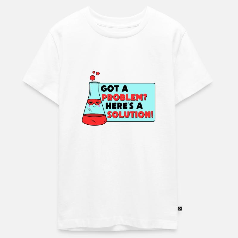 Problem Solution Scientific Solving Science - Teenager Premium Organic T-Shirt - white