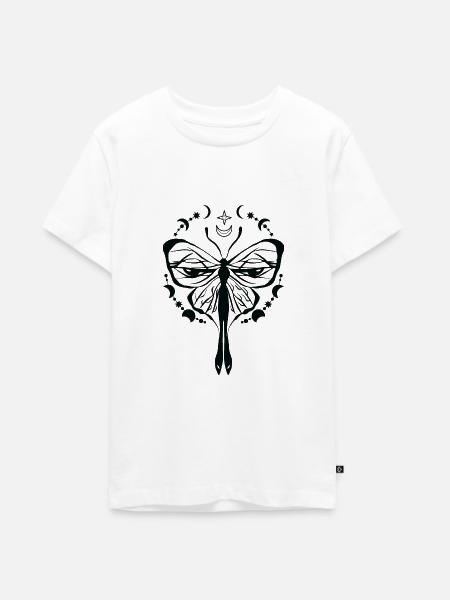 Himmlischer Schmetterling Mystischer - Teenager Premium Bio T-Shirt - Weiß