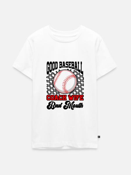 Baseball-Trainerin Ehefrau Berufstätige Mutter - Teenager Premium Bio T-Shirt - Weiß