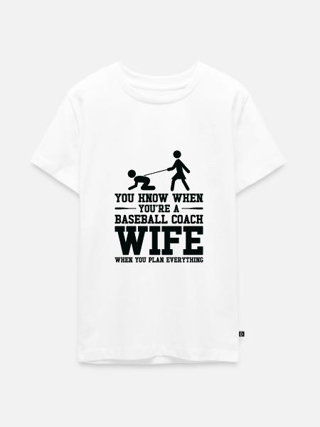 Baseball-Trainerin Ehefrau Berufstätige Mutter - Teenager Premium Bio T-Shirt - Weiß
