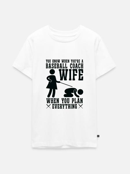 Baseball-Trainerin Ehefrau Berufstätige Mutter - Teenager Premium Bio T-Shirt - Weiß