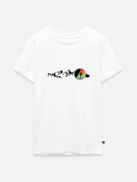 Bergsteigen Felsklettern Bergsteigen - Teenager Premium Bio T-Shirt - Weiß