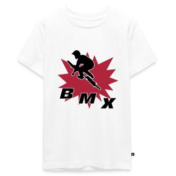 BMX - T-shirt Premium bio Ado - blanc - Devant - AI Model Teenager Male light (155cm)