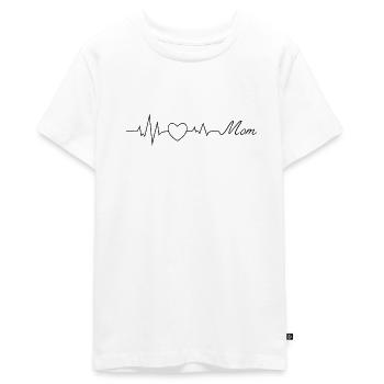 Mom - Teenager Premium Organic T-Shirt - white - Front - AI Model Teenager Male light (155cm)