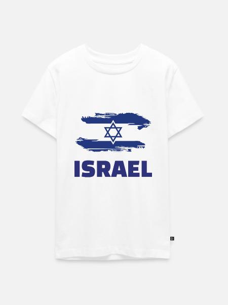 Israel Flagge - Teenager Premium Bio T-Shirt - Weiß