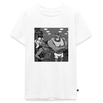 GYMNASE - T-shirt Premium bio Ado - blanc - Devant - AI Model Teenager Male light (155cm)