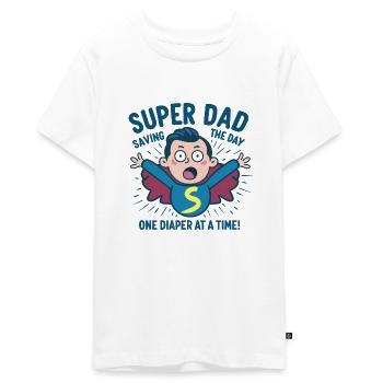 FATHER'S DAY - Teenager Premium Organic T-Shirt - white - Front - AI Model Teenager Male light (155cm)