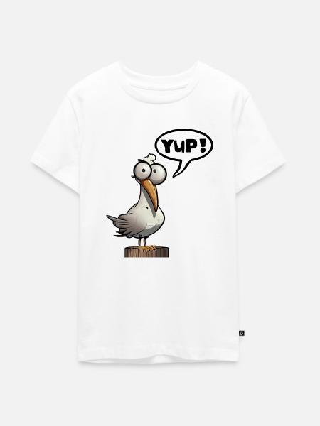 Ja! - Teenager Premium Bio T-Shirt - Weiß