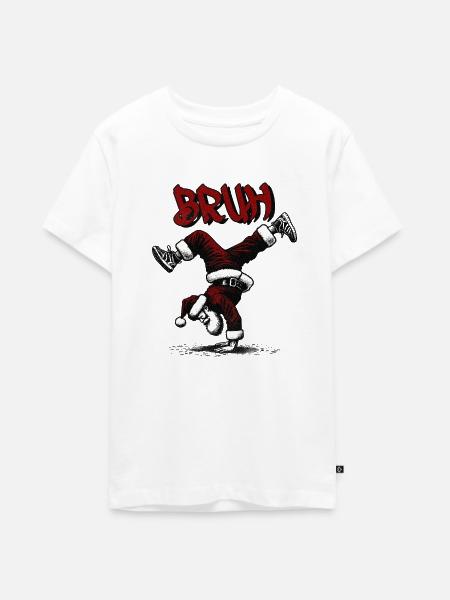 BRUH - Santa - Teenager Premium Bio T-Shirt - Weiß