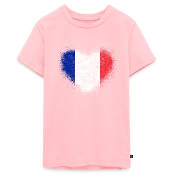 France - T-shirt Premium bio Ado - rose - Devant