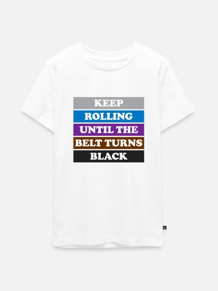 Keep Rolling Jiu Jitsu Hemd für BJJ, Jujitsu, - Teenager Premium Bio T-Shirt - Weiß