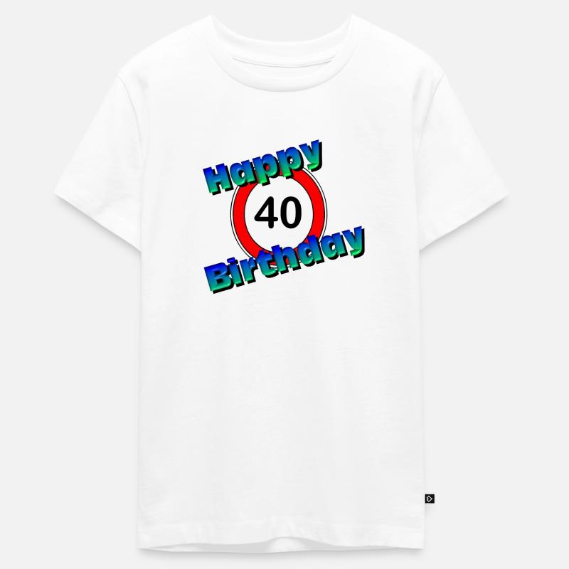 40.Anniversaire , 40 Ans , 40 Joyeux anniversaire (25) - T-shirt Premium bio Ado - blanc