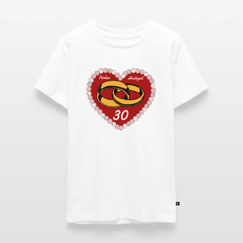 Perlenhochzeit , 30 Jahre EHE (25) Teenager Premium Bio T-Shirt