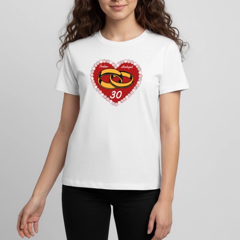 Perlenhochzeit , 30 Jahre EHE (25) Teenager Premium Bio T-Shirt
