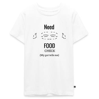 Besoin de CHECK ALIMENTAIRE - T-shirt Premium bio Ado - blanc - Devant - AI Model Teenager Male light (155cm)