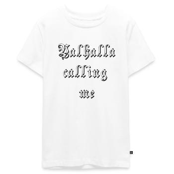 Valhalla calling me - Teenager Premium Organic T-Shirt - white - Front - AI Model Teenager Male light (155cm)