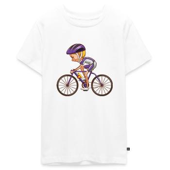 Fahrrad - Teenager Premium Bio T-Shirt - Weiß - Vorne - AI Model Teenager Male light (155cm)