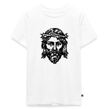Jesus Christus - Teenager Premium Bio T-Shirt - Weiß - Vorne - AI Model Teenager Male light (155cm)