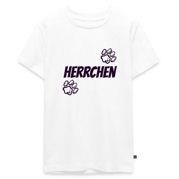 Herrchen Hundehalter Partnerdesign - Teenager Premium Bio T-Shirt - Weiß - Vorne - AI Model Teenager Male light (155cm)