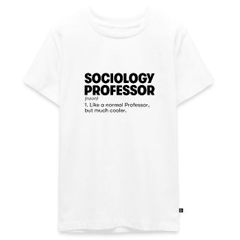 Professeur de sociologie - T-shirt Premium bio Ado - blanc - Devant - AI Model Teenager Male light (155cm)