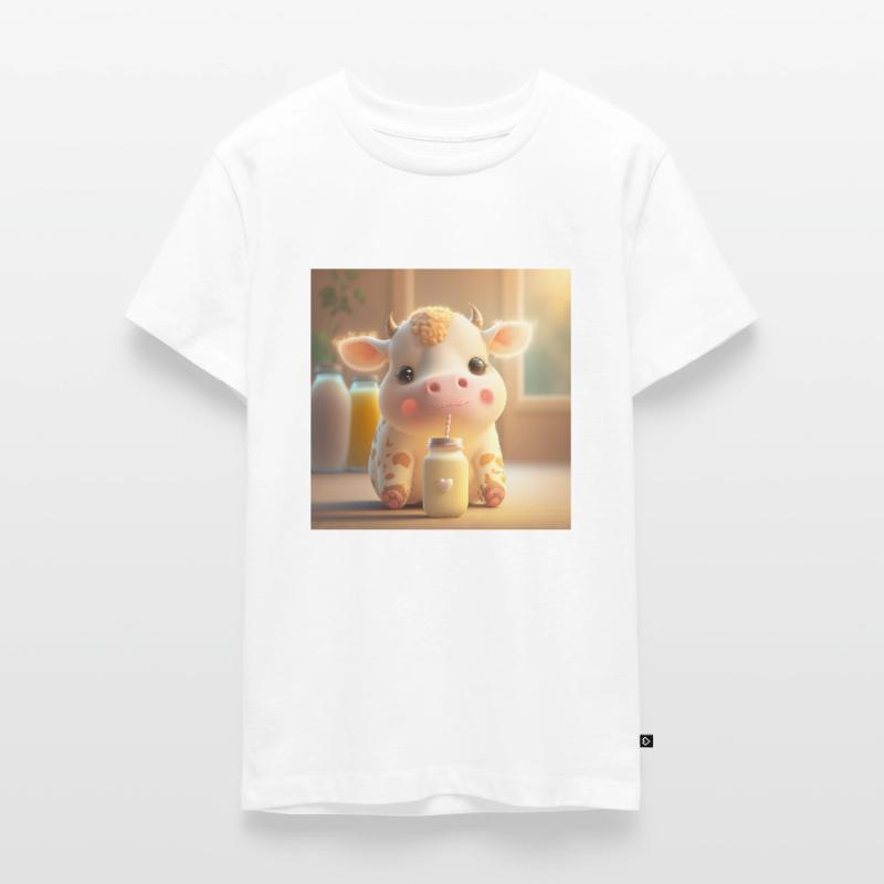 Mucca Maglietta ecologica premium da ragazzi