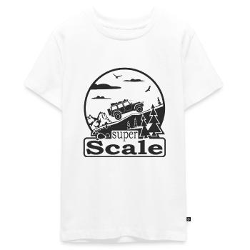 SuperScale Logo - Teenager Premium Bio T-Shirt - Weiß - Vorne - AI Model Teenager Male light (155cm)