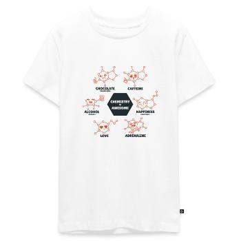 Die Chemie ist großartig - Teenager Premium Bio T-Shirt - Weiß - Vorne - AI Model Teenager Male light (155cm)