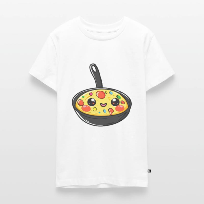 Cute Pan Scrambled Eggs Comic Teenager Premium Organic T-Shirt