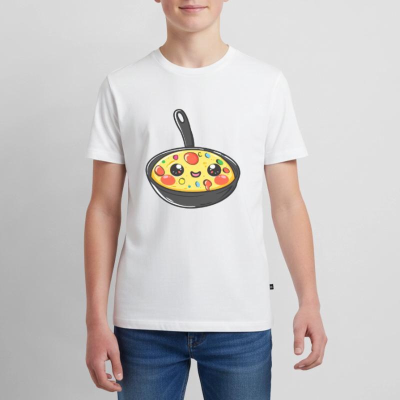 Cute Pan Scrambled Eggs Comic Teenager Premium Organic T-Shirt