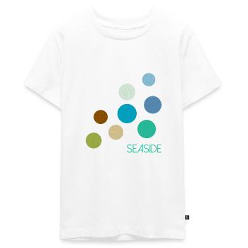 Toutes les couleurs - Bord de mer - T-shirt Premium bio Ado - blanc - Devant - AI Model Teenager Male light (155cm)
