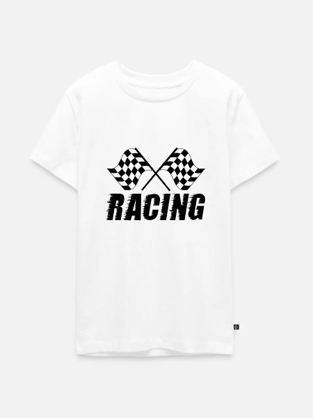 CURBS RACING - Teenager Premium Bio T-Shirt - Weiß