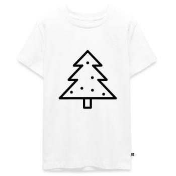 Christmas Tree - Teenager Premium Organic T-Shirt - white - Front - AI Model Teenager Male light (155cm)