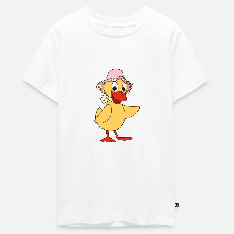 Schnatterinchen - Teenager Premium Bio T-Shirt - Weiß