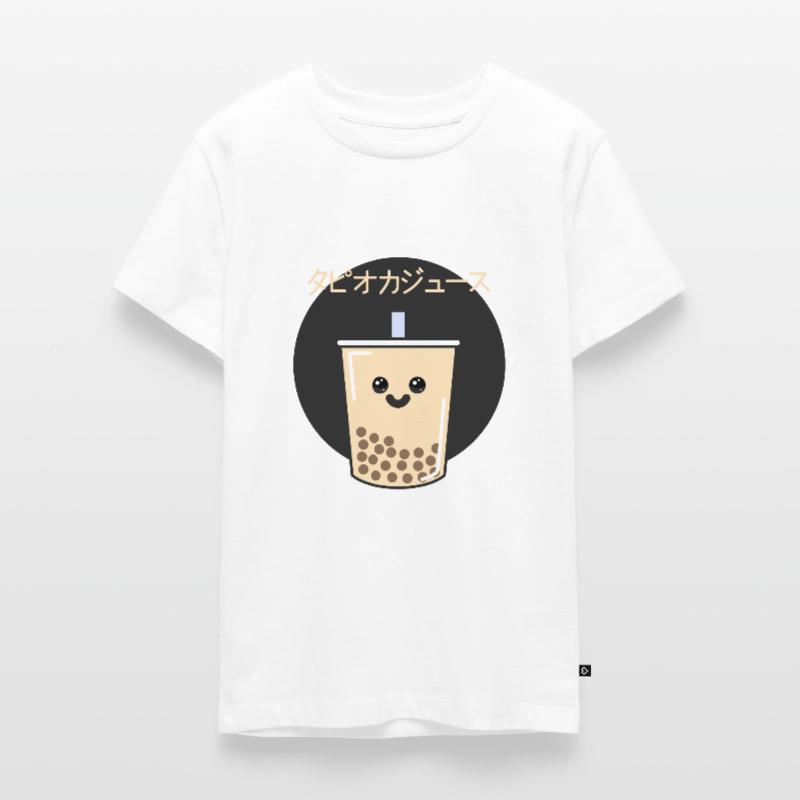 Sweet Kawaii Bubble tea with Japanese script Teenager Premium Organic T-Shirt