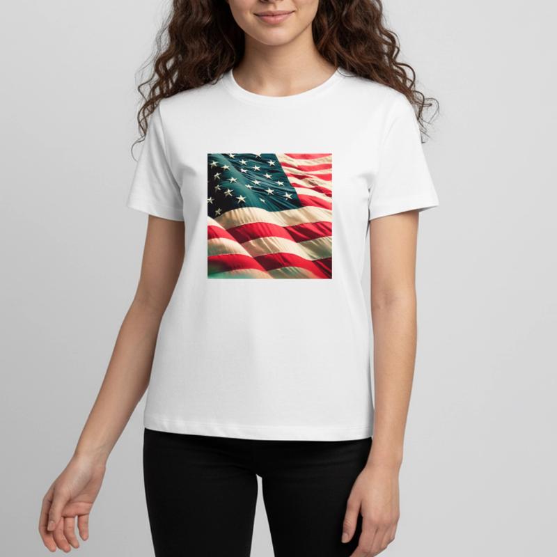Drapeau des États-Unis T-shirt Premium bio Ado