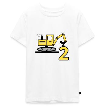 Bagger - Teenager Premium Bio T-Shirt - Weiß - Vorne - AI Model Teenager Male light (155cm)