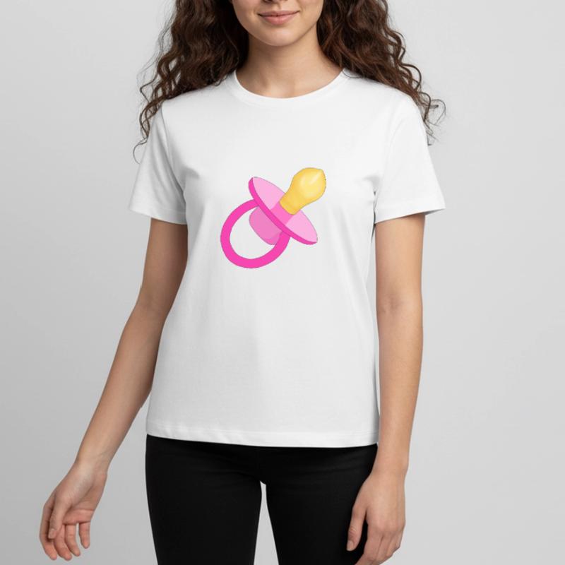 Rosa Schnuller - Baby Schnuller - Schnuller Teenager Premium Bio T-Shirt