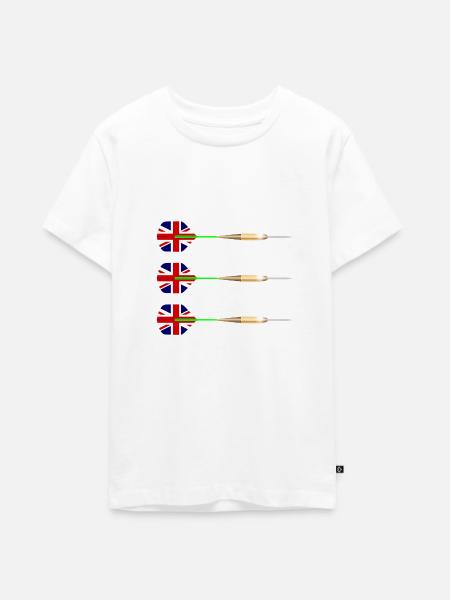 Fléchettes britanniques - T-shirt Premium bio Ado - blanc