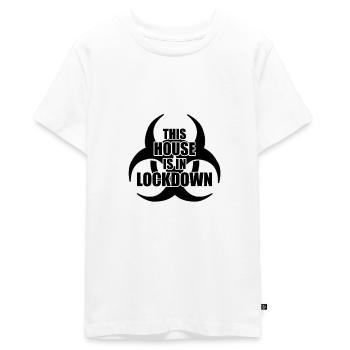 Haus im Lockdown - Teenager Premium Bio T-Shirt - Weiß - Vorne - AI Model Teenager Male light (155cm)